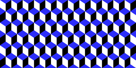 Plakat Modern 3d hexagon seamless vector pattern