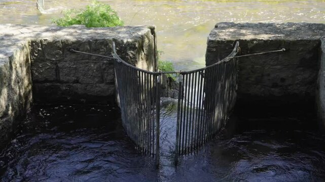 Salmon Trap on the Ulla River, Galicia, Spain. D-Log Profile - 1590
