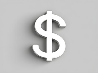 dollar symbol on white
