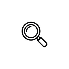 Magnifying Glass Line Icon Search Zoom Symbol