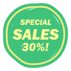 Sale label vector design elements