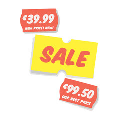 Sale sticker vector design elements, price tag, starburst, quality mark, sunburst badge, discount