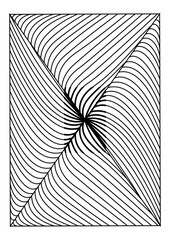 Nirmana Abstract Converging Line Illusion with Symmetrical Center Focus
