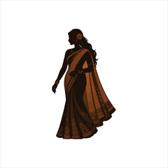 Naklejka premium woman in sari
