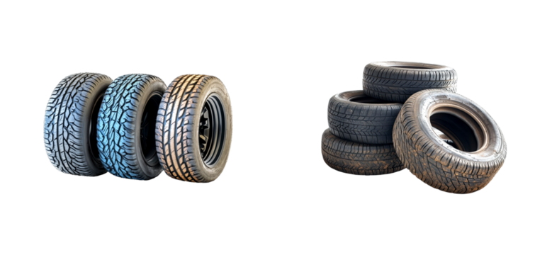 Tire storage solutions garage product indoor organization. Isolated png set