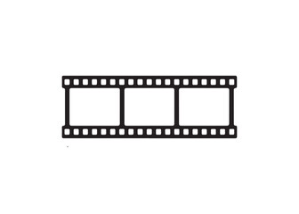 Simple black and white film strip graphic