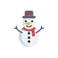 snowman on a white background