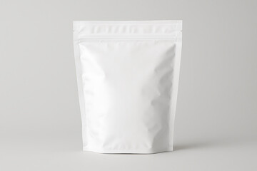Blank white stand up pouch packaging mockup