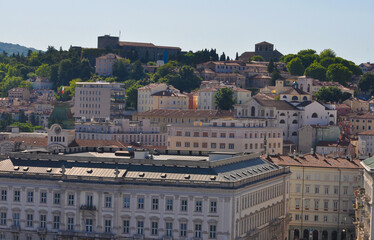 Trieste marina aerial view from from cruise ship.