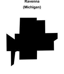 Ravenna (Michigan) blank outline map