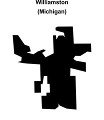 Williamston (Michigan) blank outline map