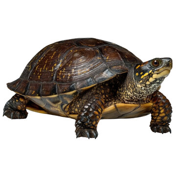 Beautiful Turtle with Distinctive Shell and Pattern