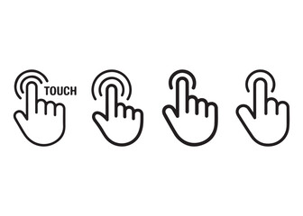 Simple Touchscreen Interface Icons