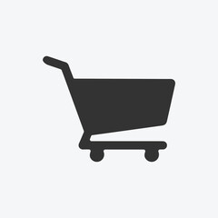 Simple shopping cart icon for website and app