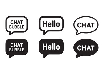 Set of Chat Bubbles in Different Styles