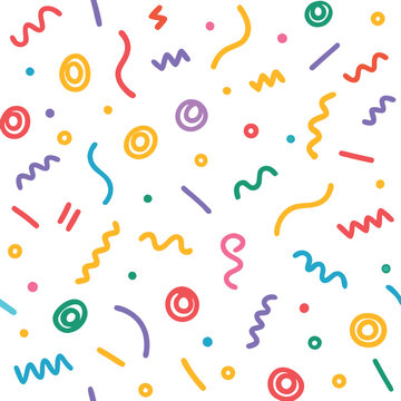 Colorful abstract pattern of simple shapes