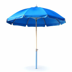 Obraz premium Blue beach umbrella summer shade isolated