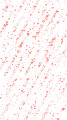 Red hearts scattered on white background.