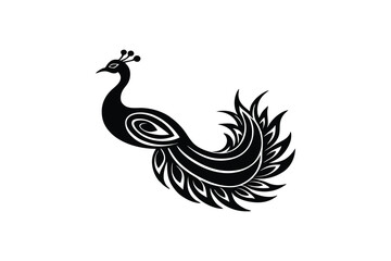 black-and-white-silhouette-peacock-vector-illustra.eps