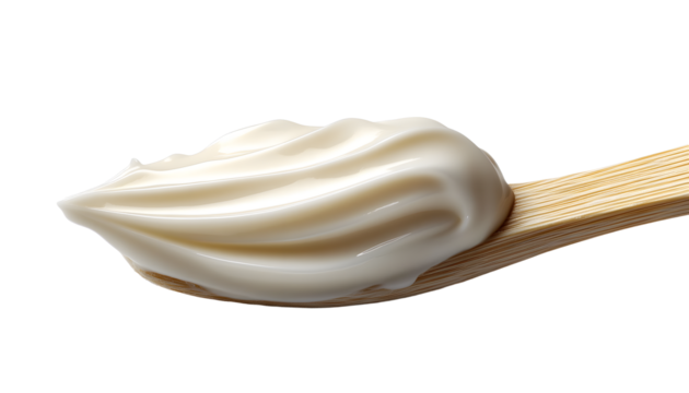 white toothpaste isolated on white background