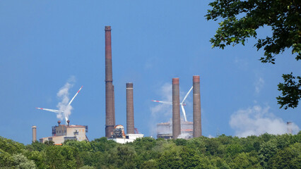 smoke from a chimney