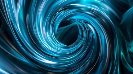 Fototapeta premium Abstract backdrop showcasing a cyan swirl design crafted from plastic materials