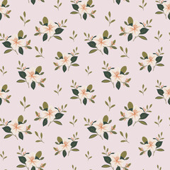 Vintage Floral Pattern for Wall Art, Fabric Prints, Scrapbook Paper, Stationery Design, Digital Wallpaper Print