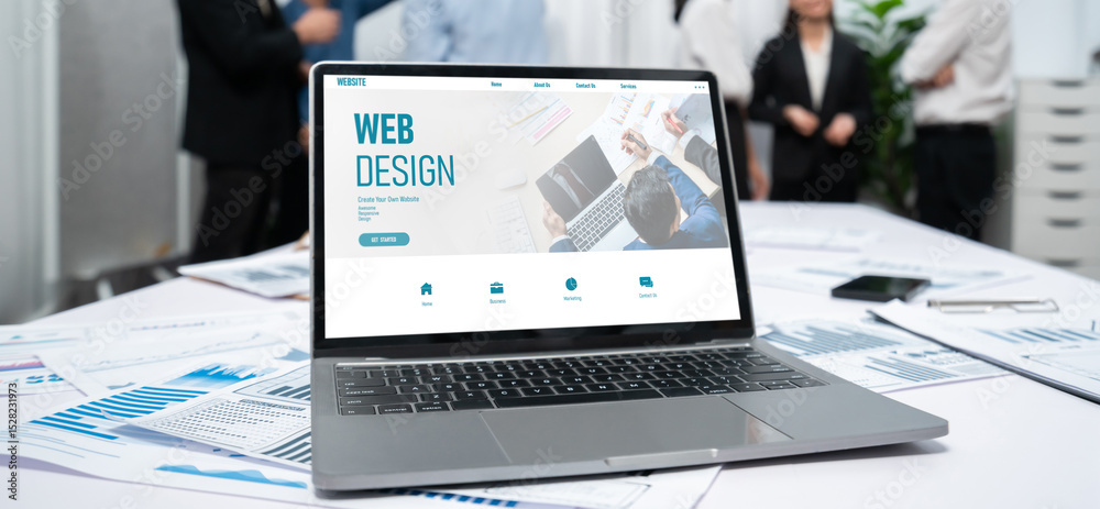 Poster website design software provide brisk template for online retail business and e-commerce