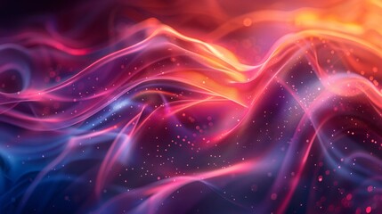 Fototapeta premium Burgundy light trails dance across an abstract backdrop painting it with colorful luminescence
