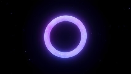 Vibrating Blue Light Ring on Dark Background – Minimal Futuristic Glow
