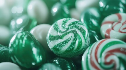 This vibrant image showcases an assortment of colorful swirl candies, capturing the essence of nostalgia and childhood joy, igniting a sense of playfulness and delight.