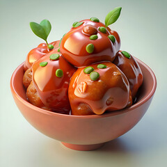 Delicious sweet and sour meatballs.