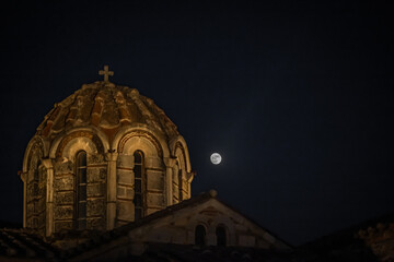 A dome of an orthodox church and the sky in the background.