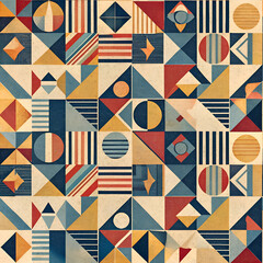 Geometric pattern design with vibrant colors.