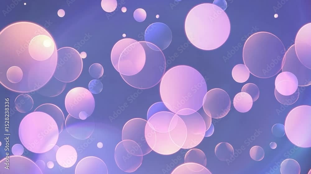 Aufkleber glowing colorful bokeh bubbles are floating on a dark background, creating a mesmerizing and abstrac