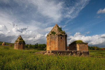 Fototapeta premium Tombs in the village Kelekhana, Shamakhi. Azerbaijan 