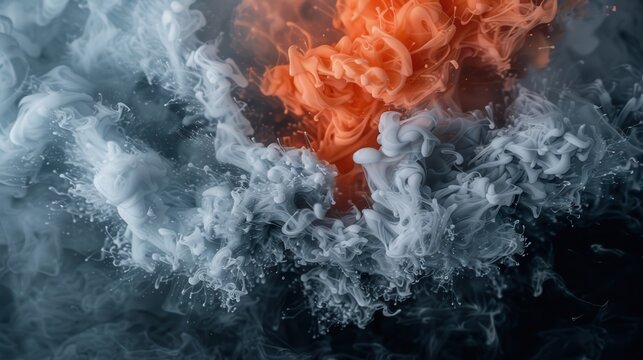 An artistic representation of vibrant colored inks swirling in water forms a mesmerizing visual display, evoking feelings of creativity and fluidity in motion.