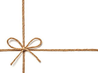 Twine Bow Silhouette - Rustic Gift Wrapping Detail