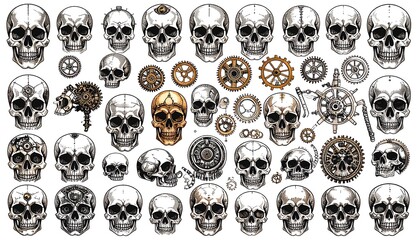 Skulls  Steampunk Gears Collection.