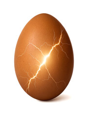 Lightning Egg Crack - Surreal Symbolic Image