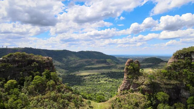 Aerial landscape in the interior of Brazil