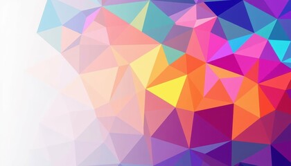 Obraz premium Abstract Low Poly Triangular Modern Art Design Digital Creation Vibrant Colors Graphic Close-Up