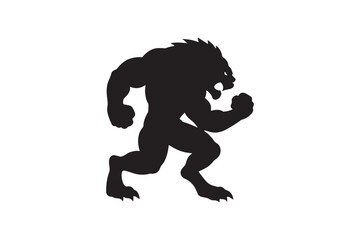 Beast Mode silhouette vector with white background