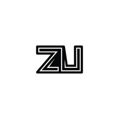 Creative Monogram Logo of ZU and ZU for Versatile Branding