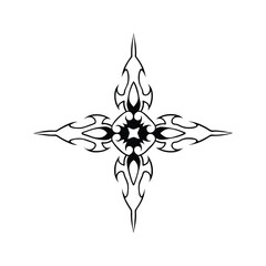 Tribal symmetric tattoo vector illustration