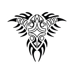 Tribal tattoo design white background vector illustration