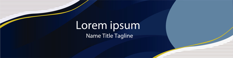 Professional Banner Template with Modern Blue and with Gradient -Digital banner -Corporate Cover Design with Geometric Patterns