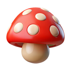 Fototapeta premium red mushroom on white background