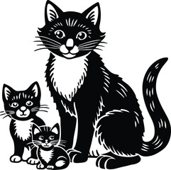 Obraz premium mothers cat