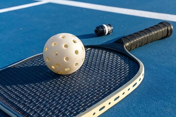 Playing with a Pickleball Paddle Ball Game Fun Activity